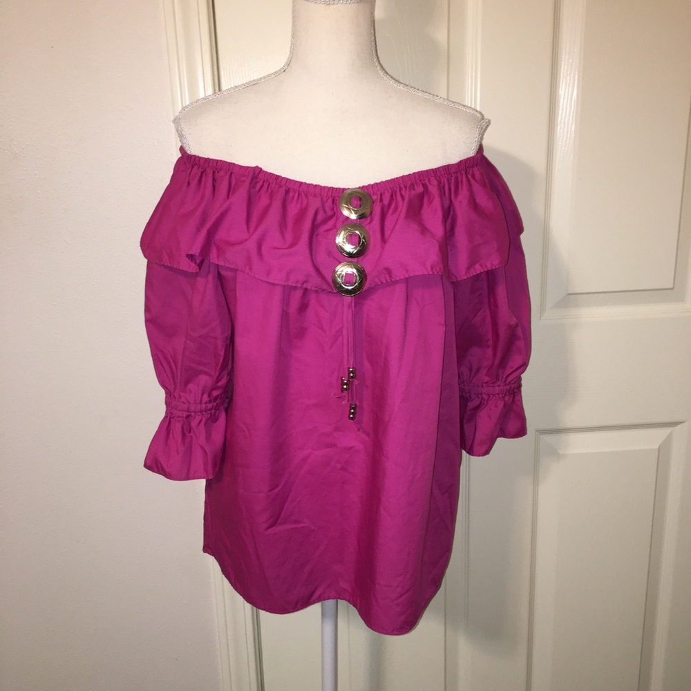 Vintage Malco Modes Ruffle Top View 2